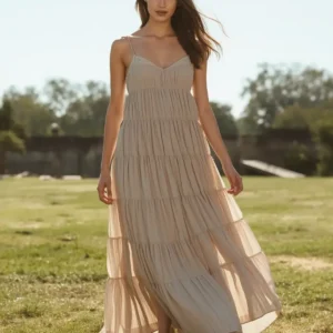 Jersey Draped Column Maxi