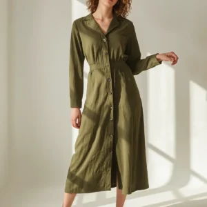 Denim Button-Through Midi